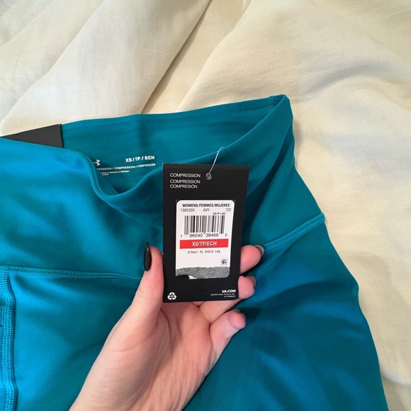 NWT Under Armour Teal Compression Leggings - Picture 7 of 9